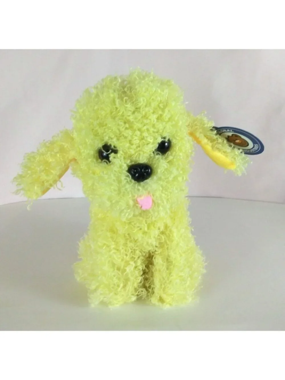 NWT A&A Global Fuzzy Soft Yellow Poodle Puppy Dog 8